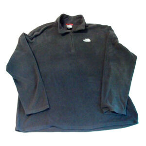 The North Face Sweatshirt Mens XL Black‎ Fleece Long Sleeve Quarter Zip